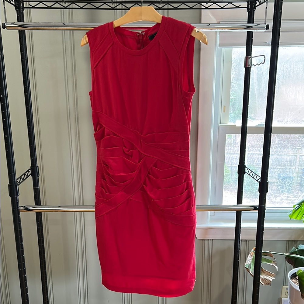 BCBG Red Sleeveless Cocktail Dress